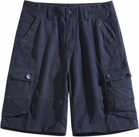 Men’s Cargo Shorts 5 Inch Inseam Perfect Classic Fit Multi Pockets Tooling Shorts Fashion Outdoor Linen Shorts