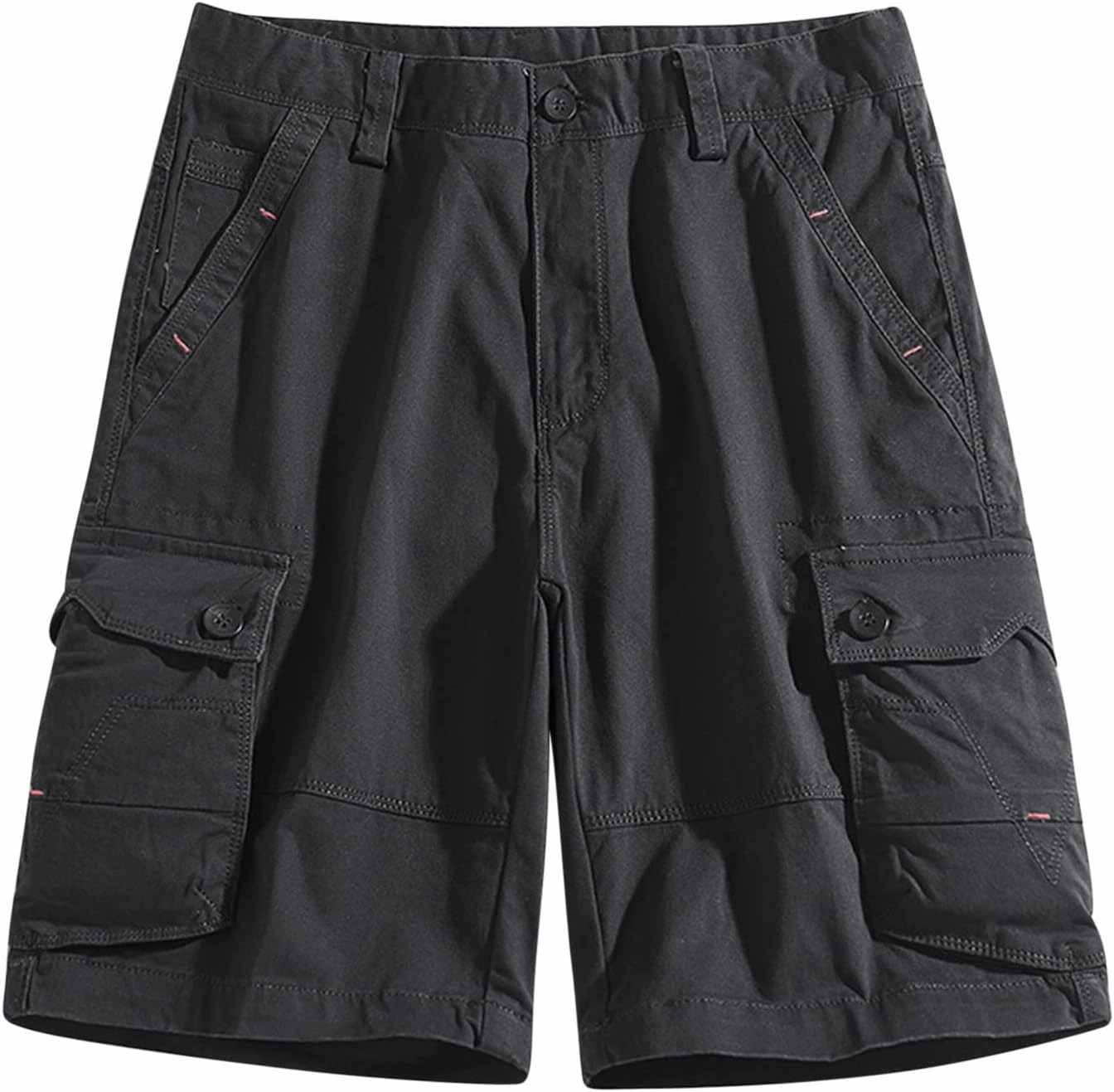 Men’s Cargo Shorts 5 Inch Inseam Perfect Classic Fit Multi Pockets Tooling Shorts Fashion Outdoor Linen Shorts