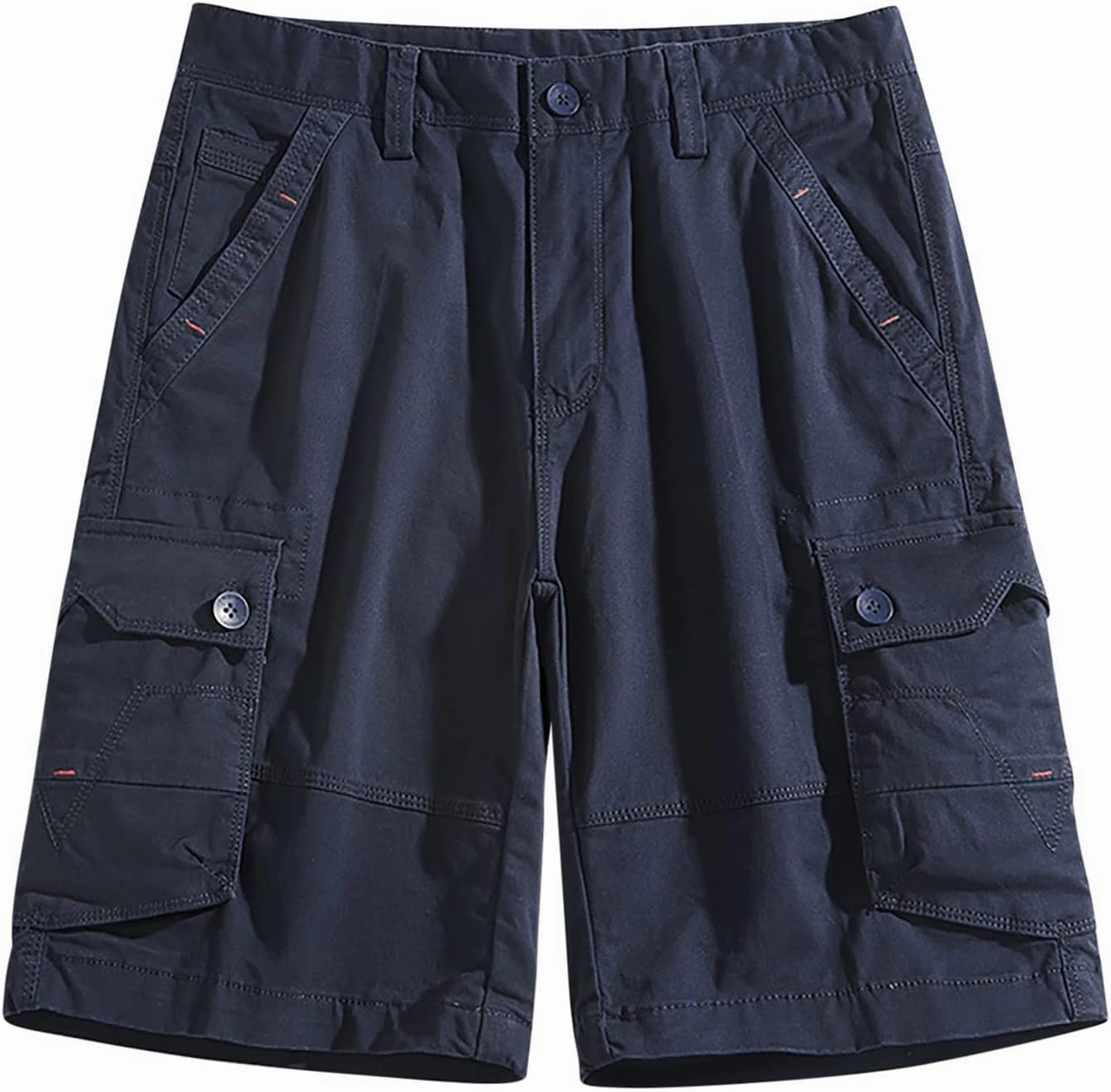 Men’s Cargo Shorts 5 Inch Inseam Perfect Classic Fit Multi Pockets Tooling Shorts Fashion Outdoor Linen Shorts