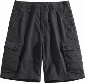 Men’s Cargo Shorts 5 Inch Inseam Perfect Classic Fit Multi Pockets Tooling Shorts Fashion Outdoor Linen Shorts