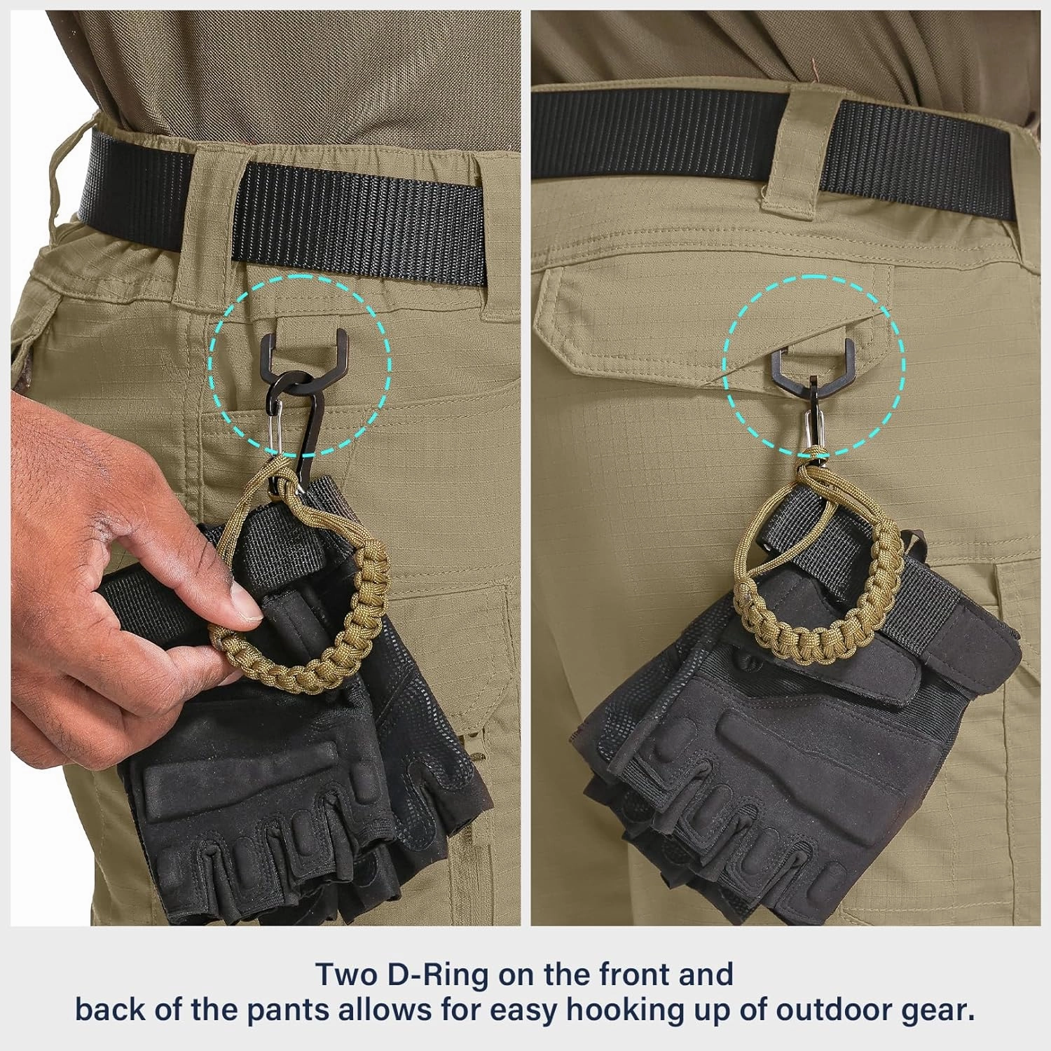 Men's Hiking Cargo Tactical Shorts with Multi Pockets Stretch Water Resistant Shorts Outdoor Hiking Fishing Camping