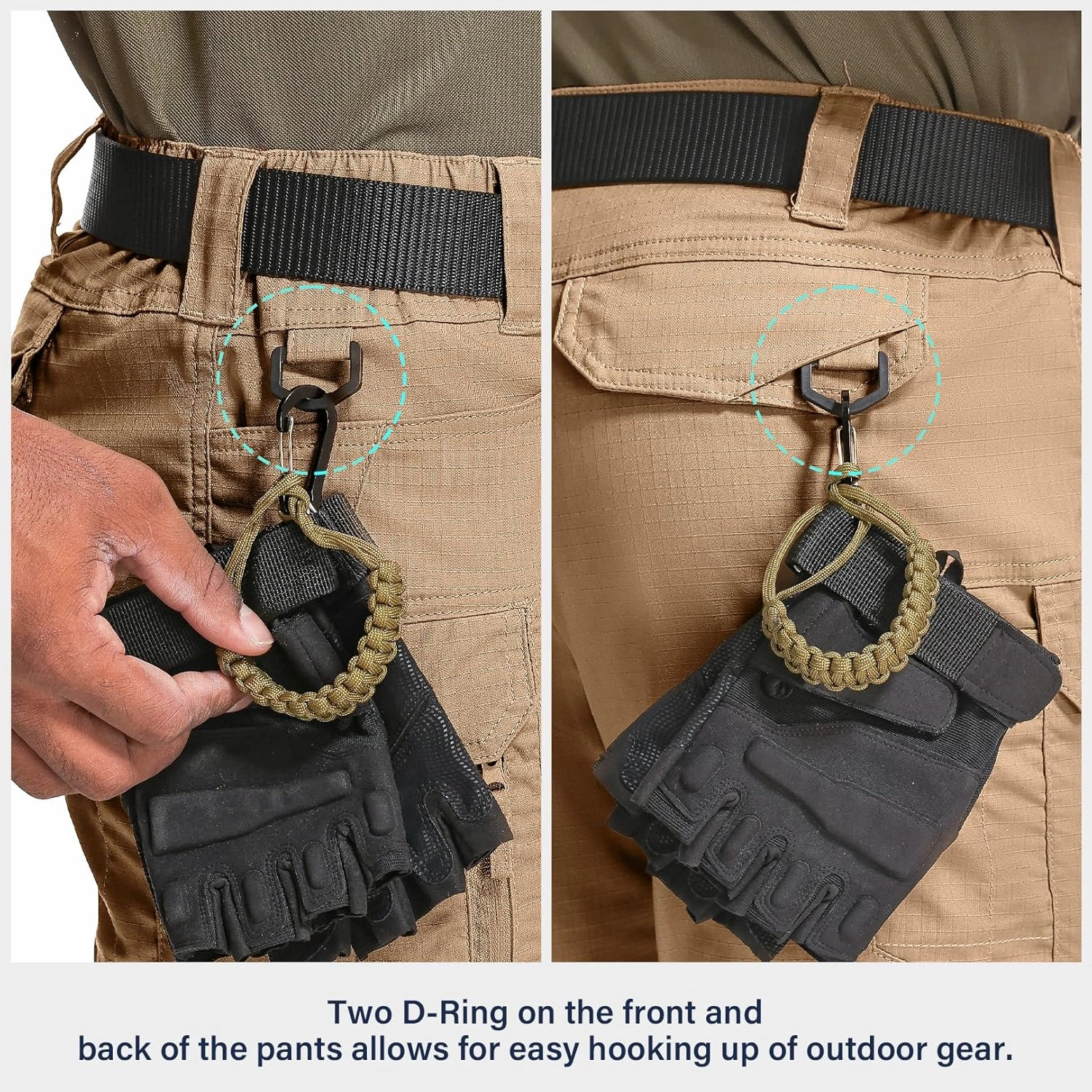 Men's Hiking Cargo Tactical Shorts with Multi Pockets Stretch Water Resistant Shorts Outdoor Hiking Fishing Camping