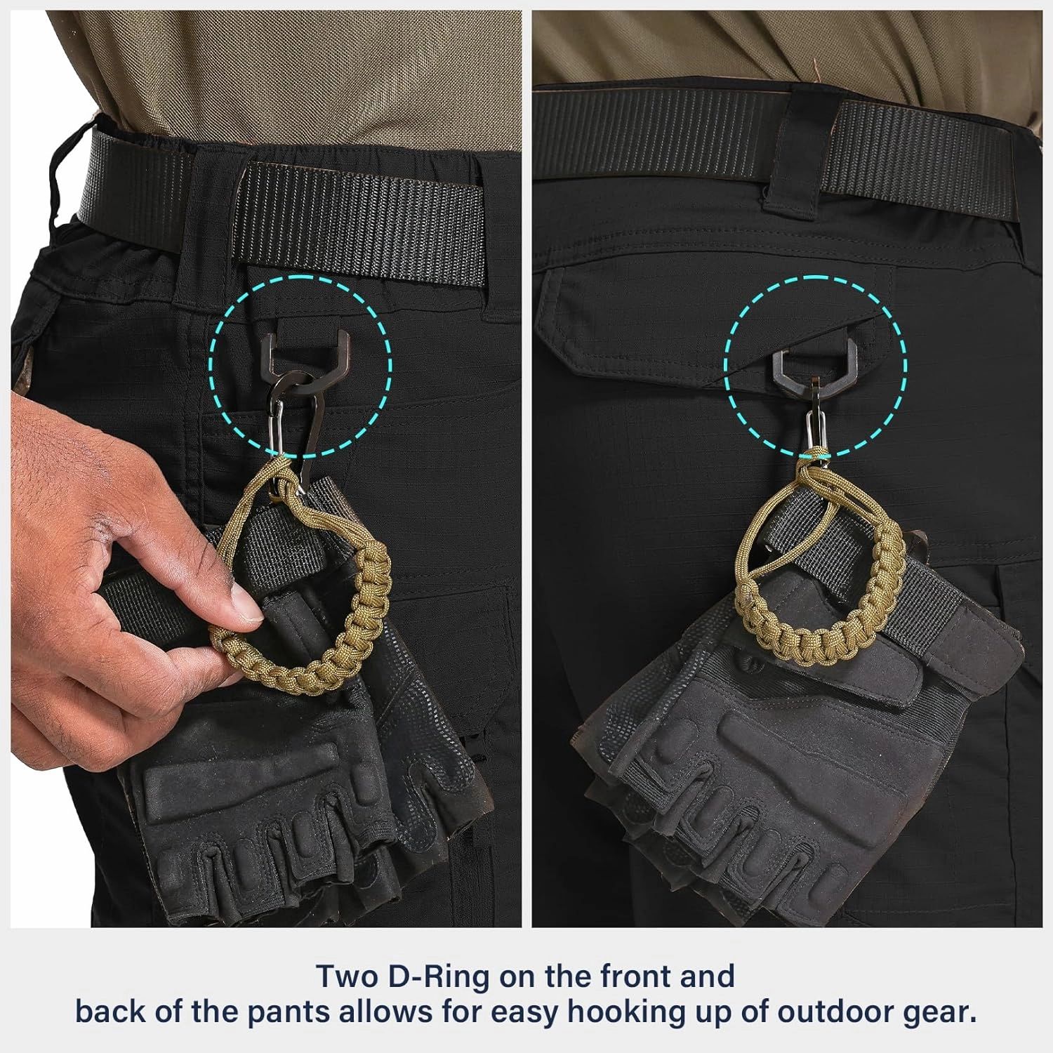 Men's Hiking Cargo Tactical Shorts with Multi Pockets Stretch Water Resistant Shorts Outdoor Hiking Fishing Camping