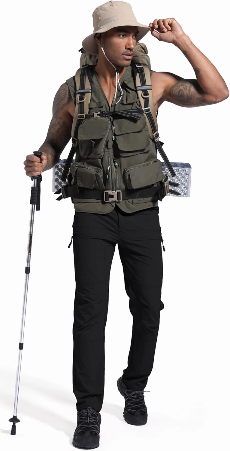 Men's Lightweight Hiking Cargo Pants Waterproof Quick Dry Travel Fishing Climbing Work Outdoor Pants
