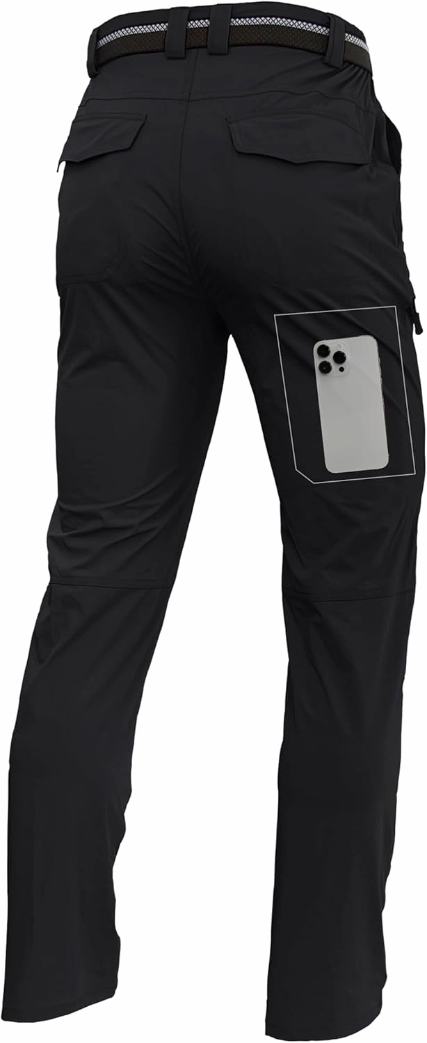 Men's Lightweight Hiking Cargo Pants Waterproof Quick Dry Travel Fishing Climbing Work Outdoor Pants