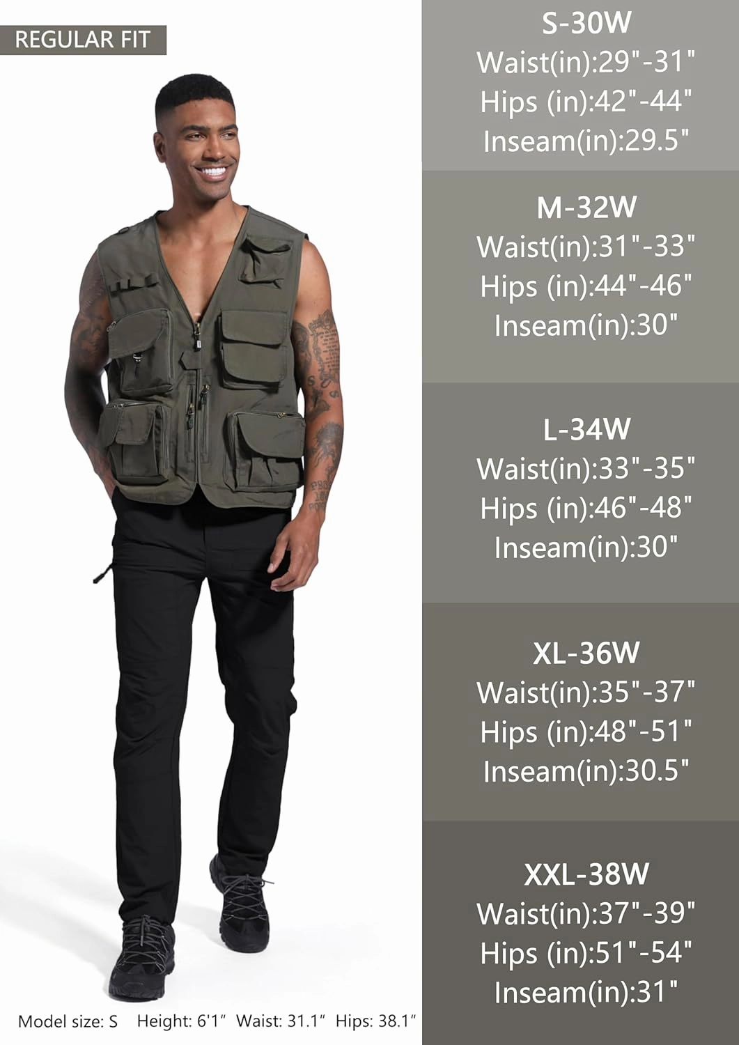 Men's Lightweight Hiking Cargo Pants Waterproof Quick Dry Travel Fishing Climbing Work Outdoor Pants