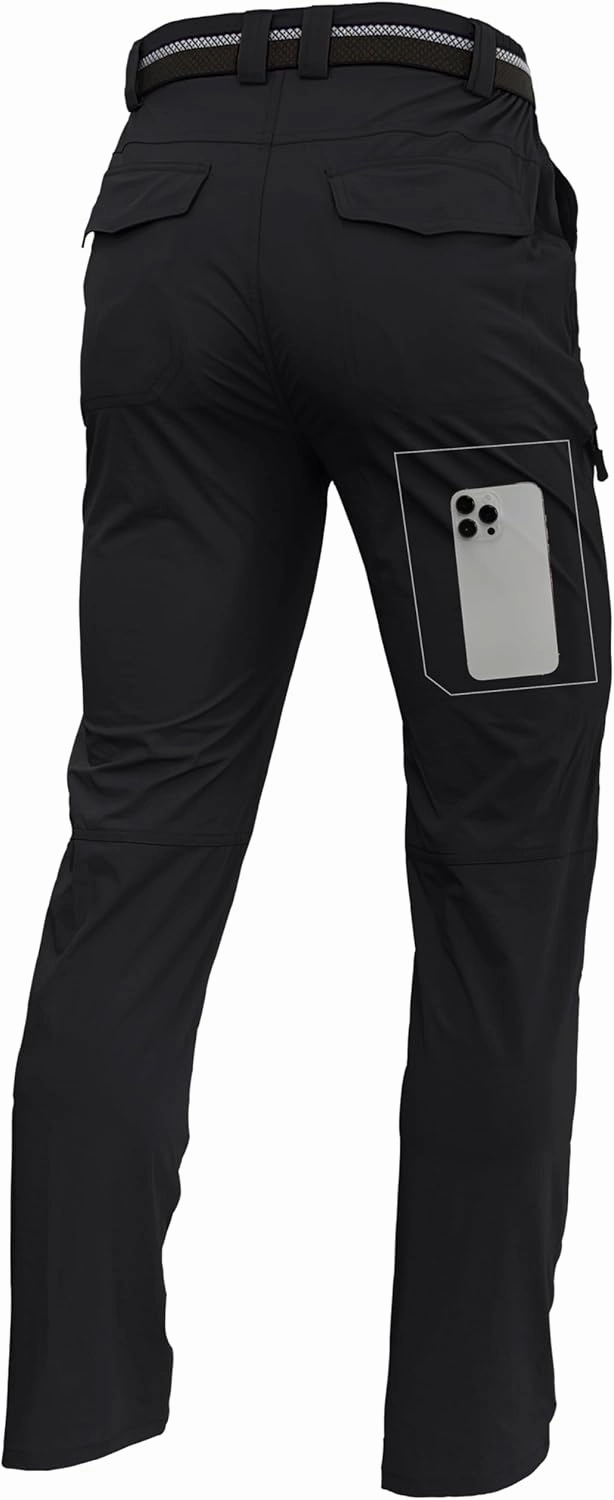 Men's Lightweight Hiking Cargo Pants Waterproof Quick Dry Travel Fishing Climbing Work Outdoor Pants