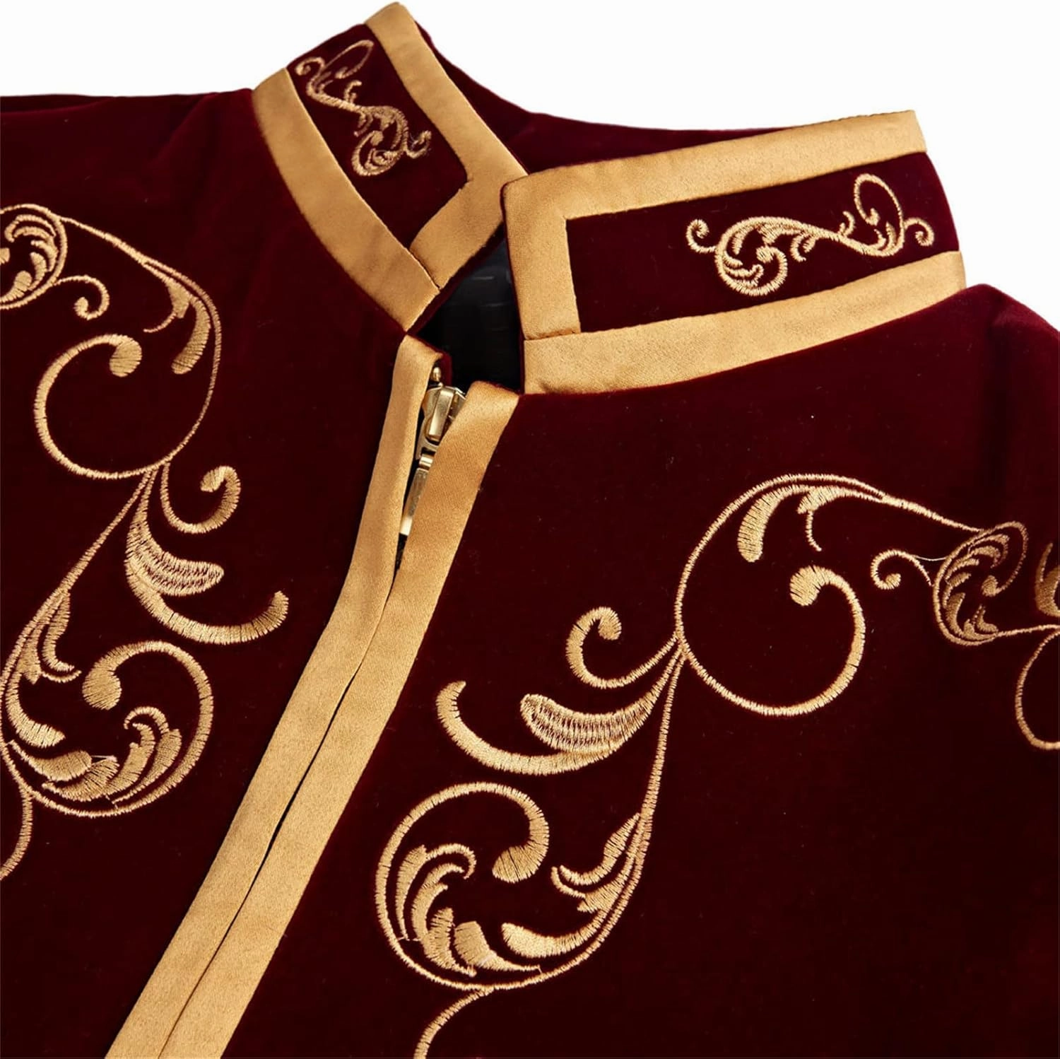 Men's Royal Prince Gold Embroidered Suit Jacket Court Fashion Uniform Jacket Suit Military Blazers Parade Punk