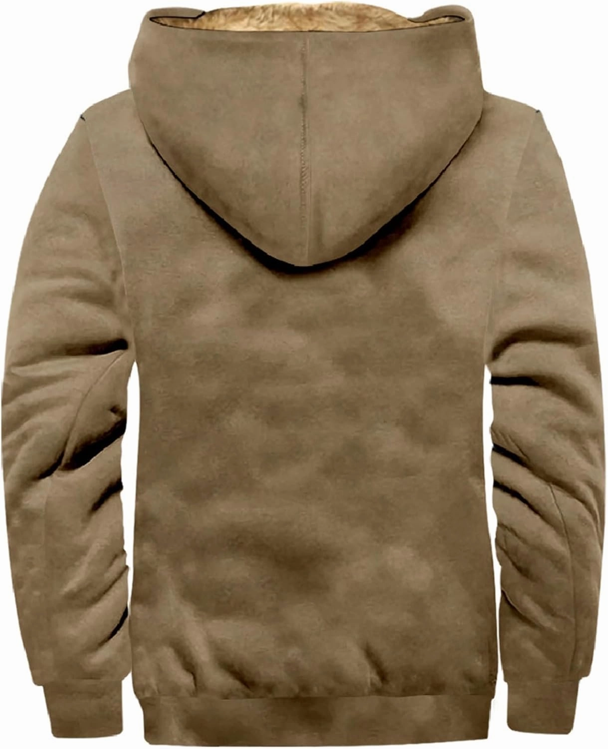 Men's Thermal Hooded Puffer Jacket Winter Coats Western Cowboy 3D Printed Hooded Brown Men's Winter Jacket with Hood