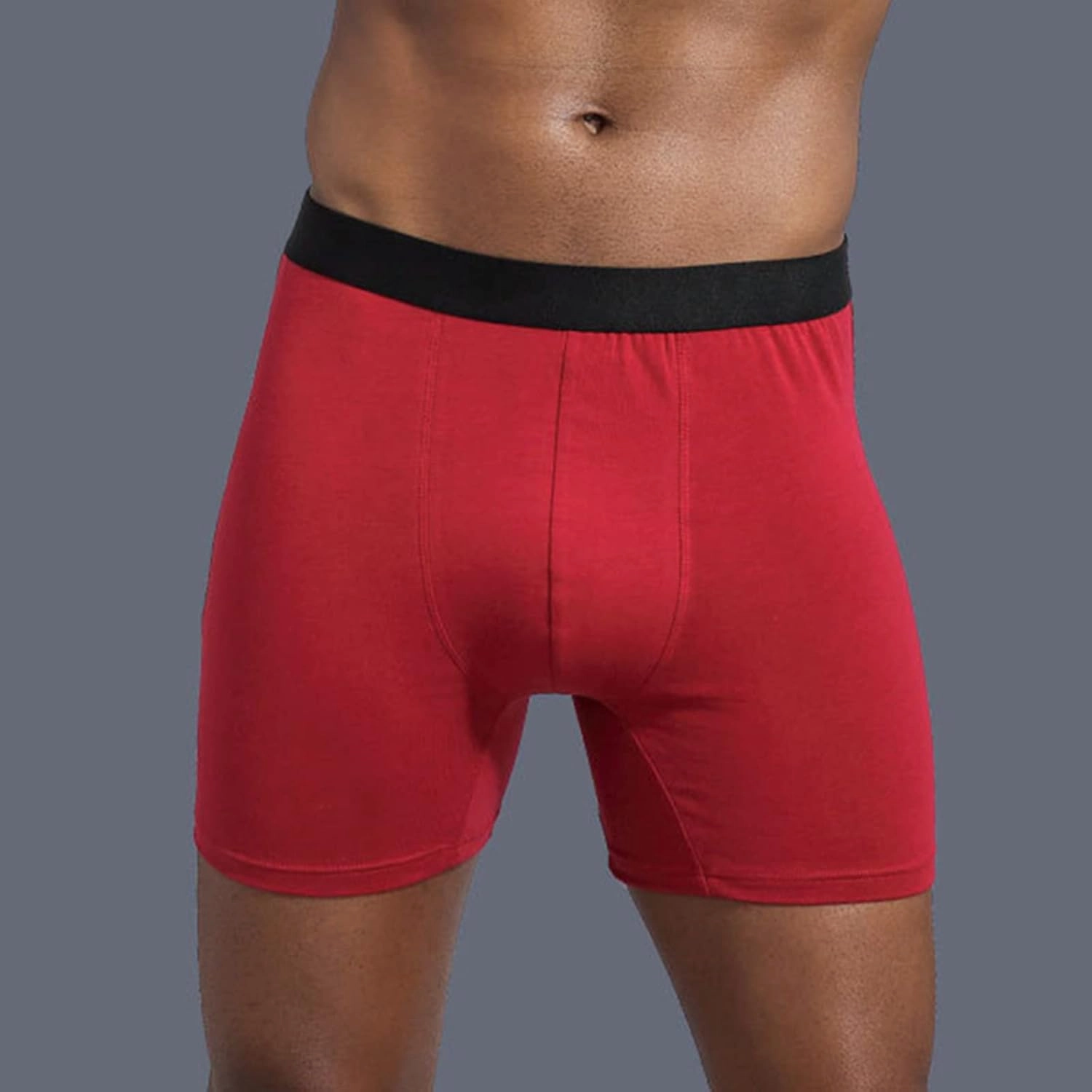 Men's Underwear Boxer Briefs, 5 Pieces Moisture-Wicking Underpant Athletic Supporter Undies Soft Comfort Trunks