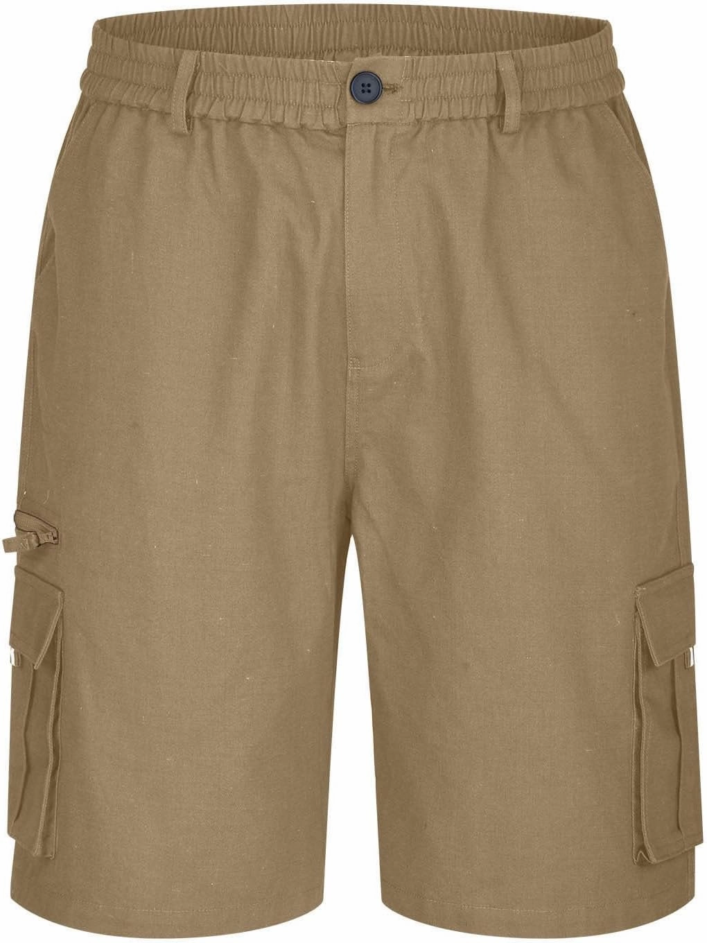 Men Shorts Casual Cargo Shorts Elastic Waist Multi Pocket Tooling Shorts Outdoor Fashion Regular Fit Athletic Shorts