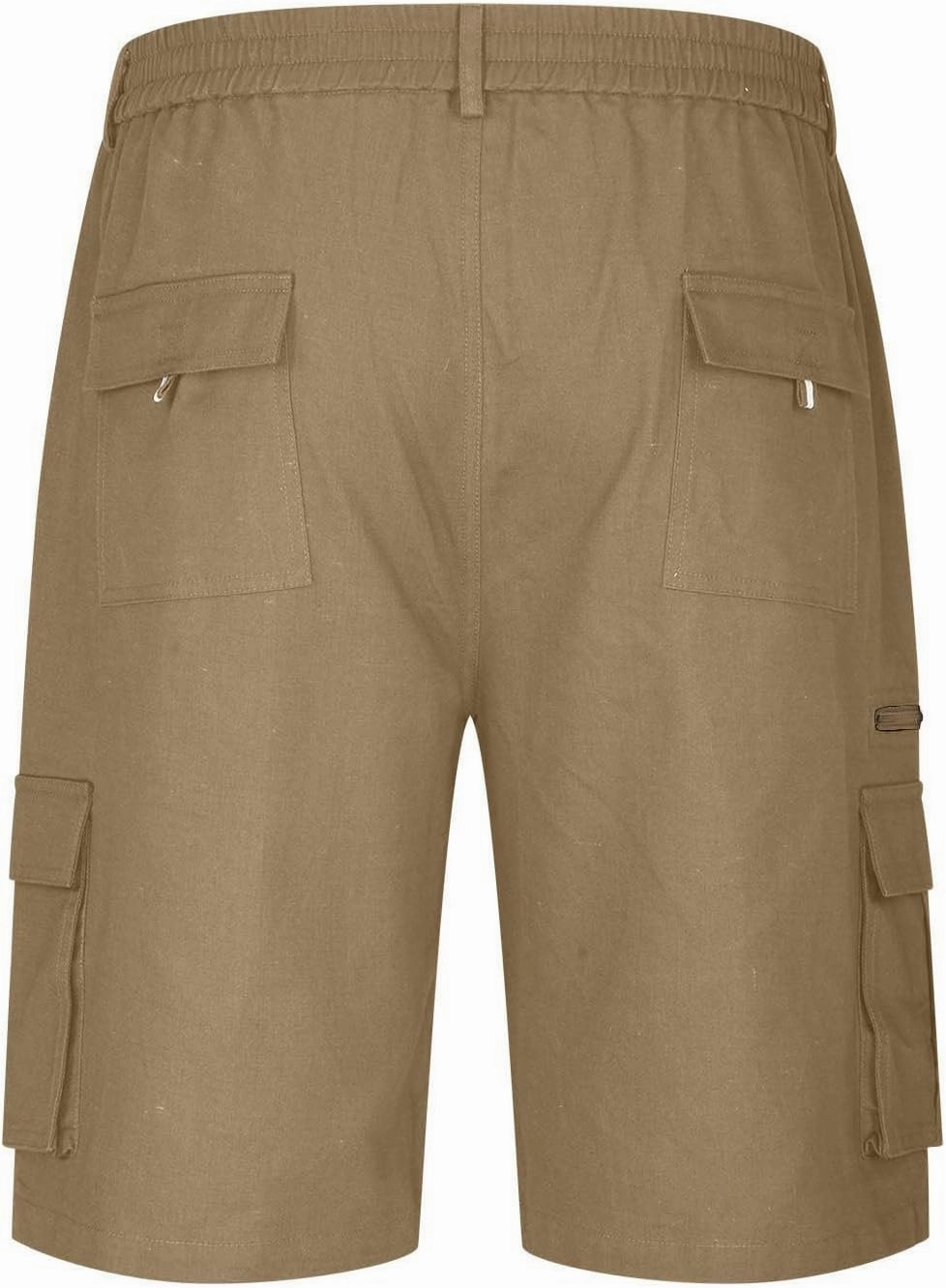 Men Shorts Casual Cargo Shorts Elastic Waist Multi Pocket Tooling Shorts Outdoor Fashion Regular Fit Athletic Shorts