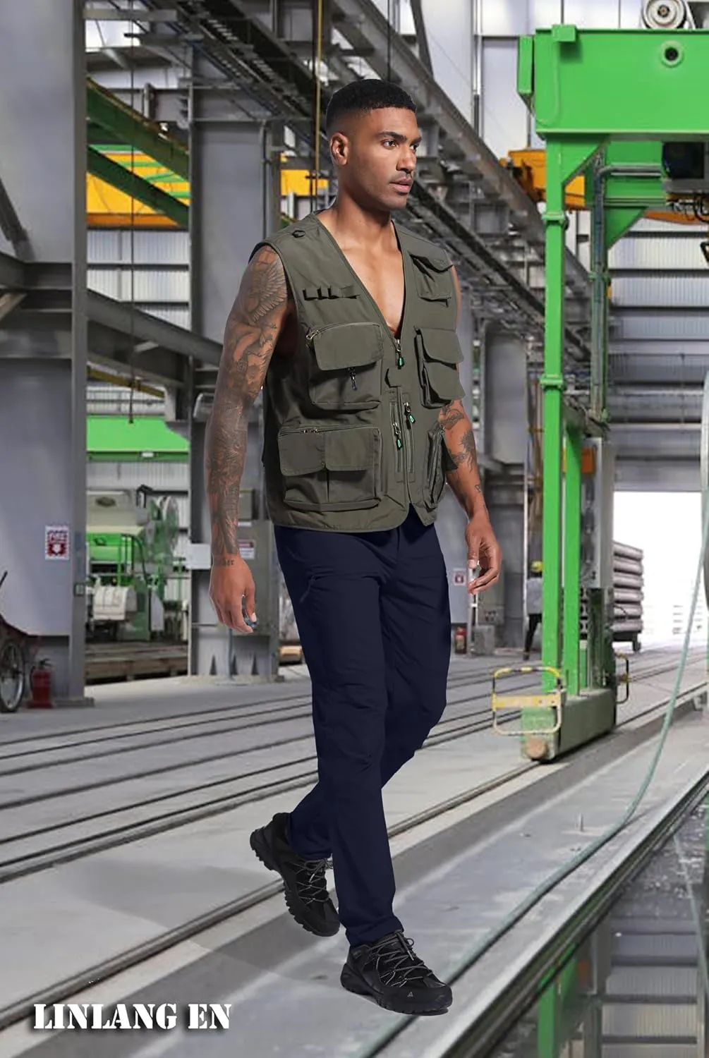 Men's Lightweight Hiking Cargo Pants Waterproof Quick Dry Travel Fishing Climbing Work Outdoor Pants