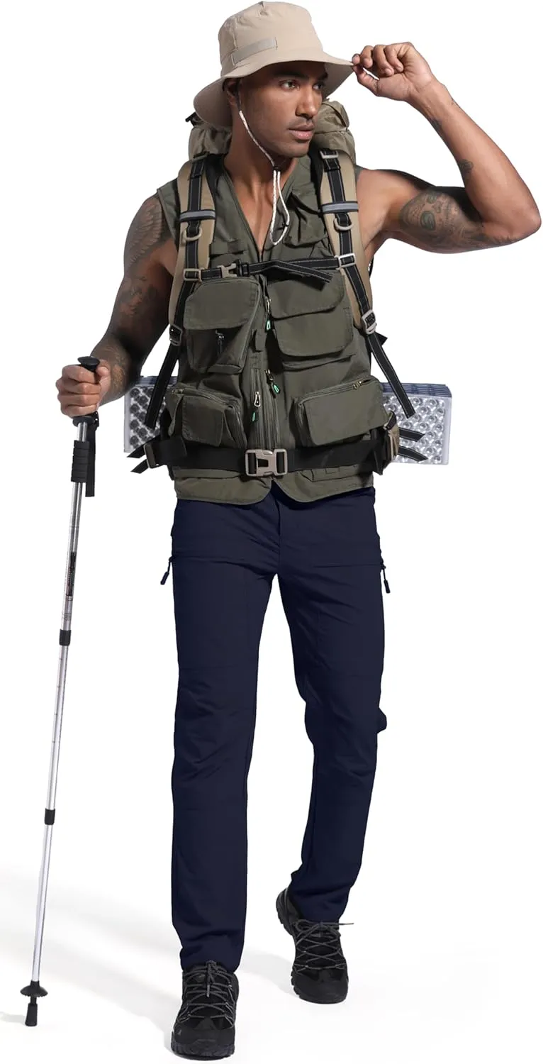 Men's Lightweight Hiking Cargo Pants Waterproof Quick Dry Travel Fishing Climbing Work Outdoor Pants