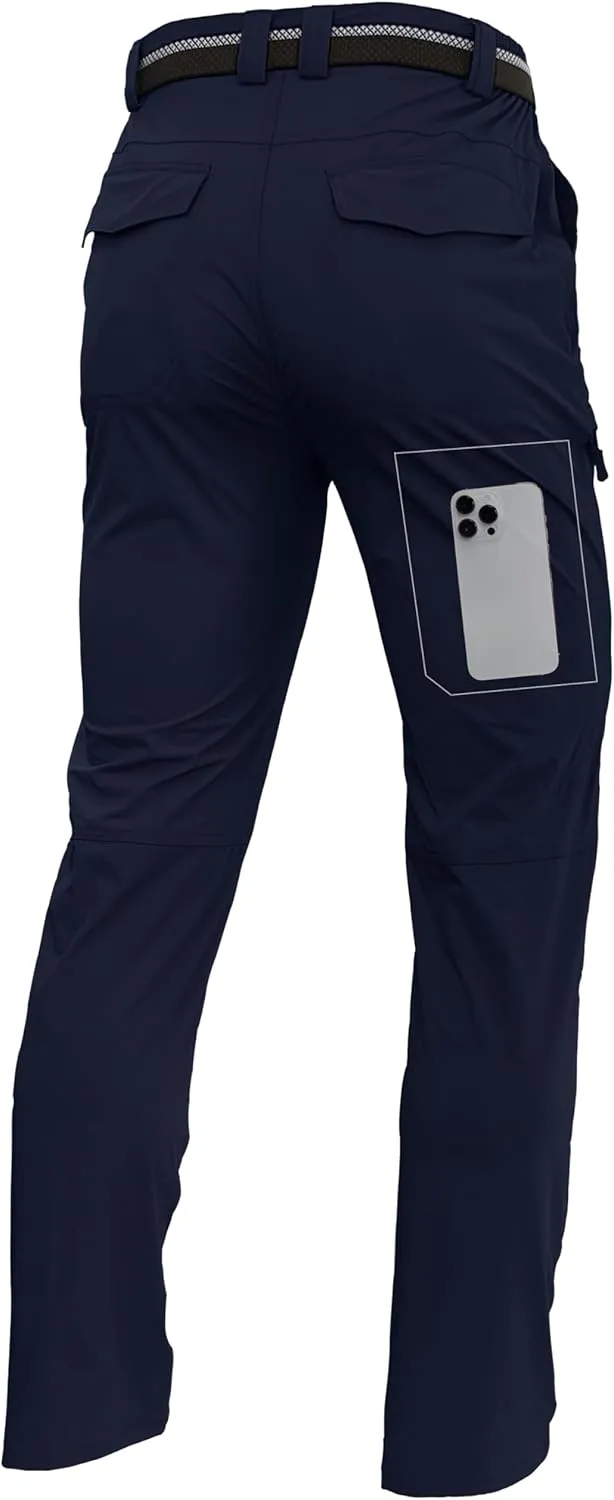Men's Lightweight Hiking Cargo Pants Waterproof Quick Dry Travel Fishing Climbing Work Outdoor Pants