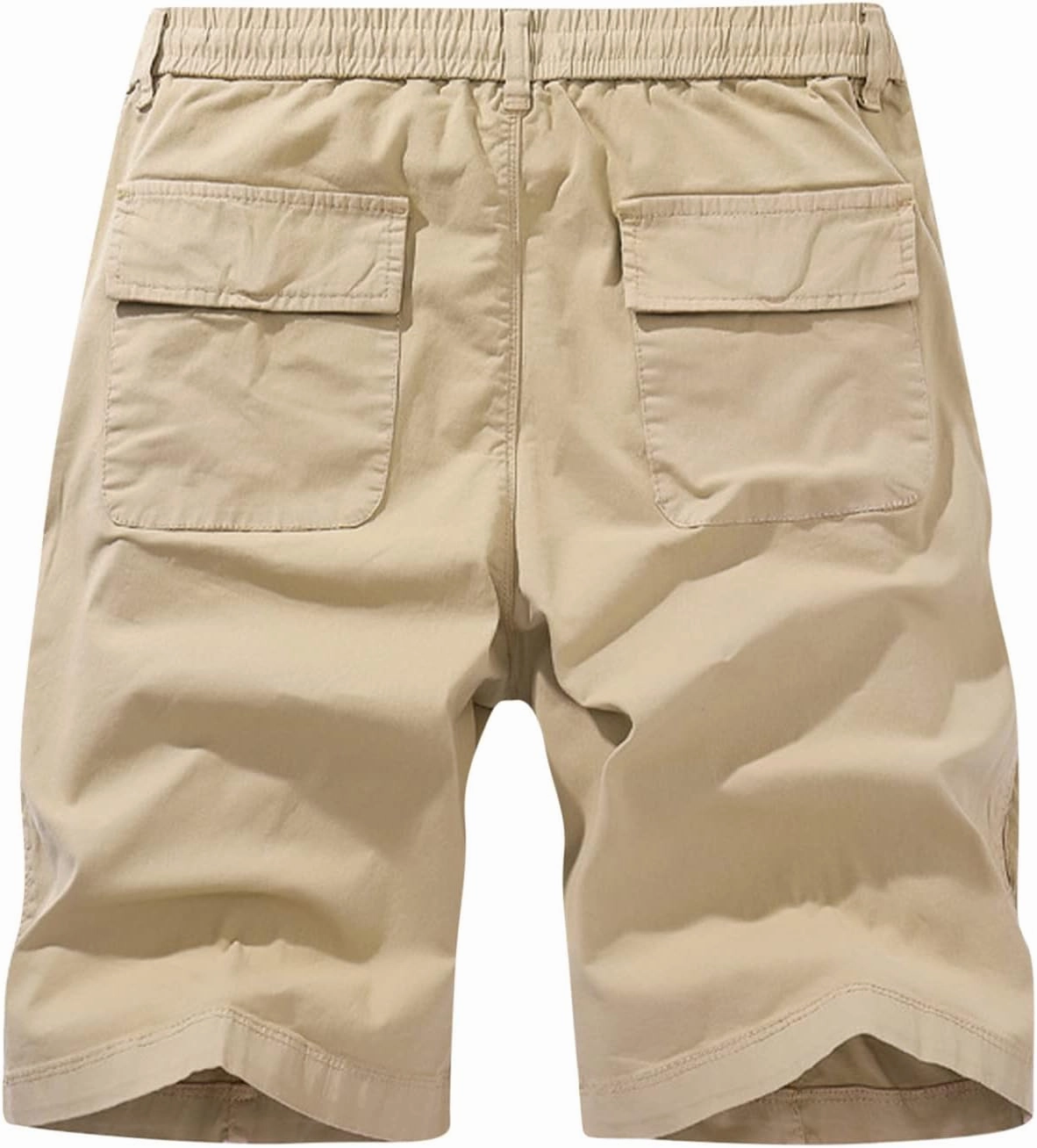 Mens 7 Inch Shorts Casual Drawstring Elastic Waist Cargo Shorts Multi Pockets Regular Big & Tall Utility Shorts
