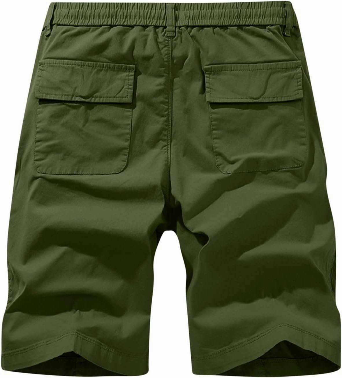 Mens 7 Inch Shorts Casual Drawstring Elastic Waist Cargo Shorts Multi Pockets Regular Big & Tall Utility Shorts