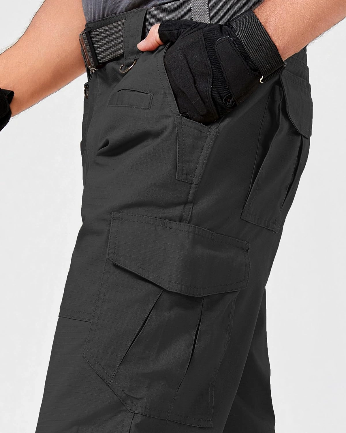 Mens Work Pants Cargo Tactical Construction for Men Ripstop Waterproof Lightweight Outdoor Hiking with Pockets