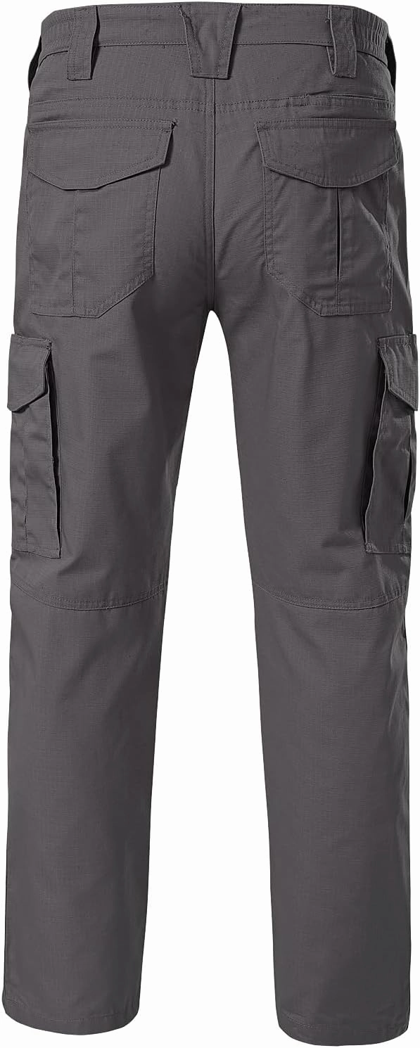 Mens Work Pants Cargo Tactical Construction Ripstop Waterproof Lightweight Outdoor Hiking Pants with Pockets