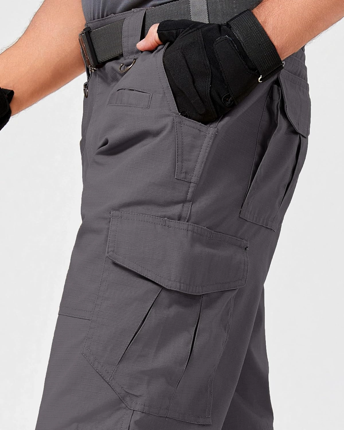 Mens Work Pants Cargo Tactical Construction Ripstop Waterproof Lightweight Outdoor Hiking Pants with Pockets