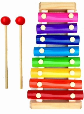 METREY Wooden Xylophone Musical Toy with 8 Note, Multicolour, 3 , 1 Xylophone, 2 Sticks