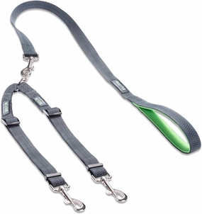 Mighty Paw Double Dog Leash - Double Leash for Two Dogs No Tangle Design. Split Lead for 2 Pets. Adjustable to Fit All Sized Breeds. Reflective Dual Pet Lead for People with Multiple Pups