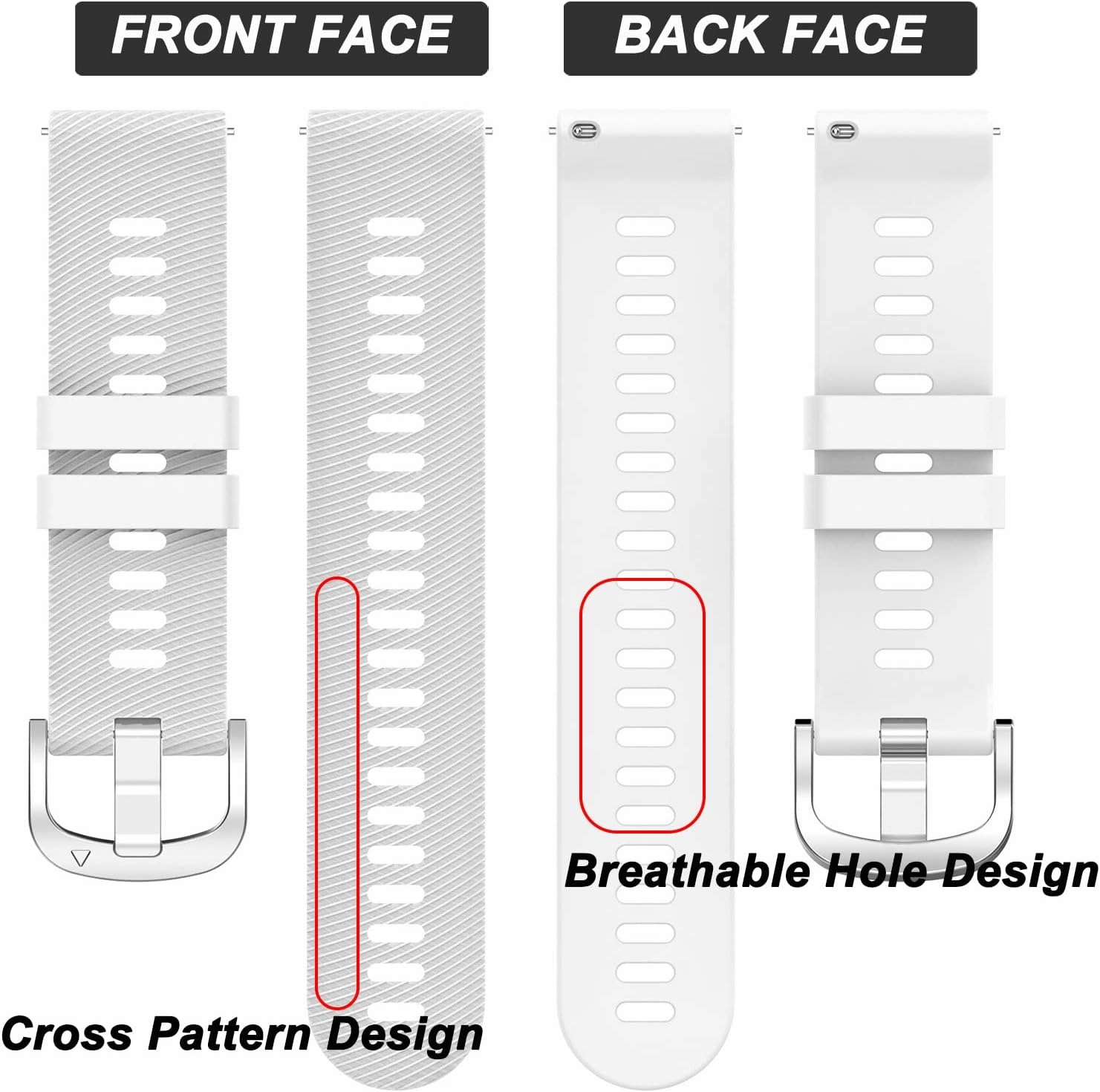 Miimall Compatible for Garmin Forerunner 255 Silicone Band