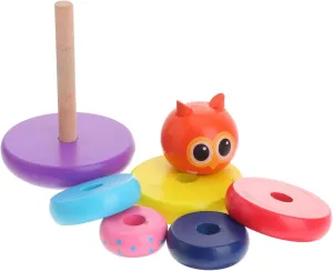 Milisten 1 Set Bricks Blocks Educational Plaything Stacking Plaything Funny Building Blocks Intelligence Stacking Block Wooden Pink