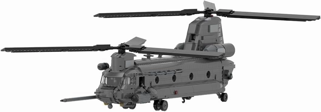 Military Helicopter Model, 1758 PCS CH-47 Chinook Helicopter Modern Military Airplane Building Block Assembly MOC Collections Set, MOC-37497