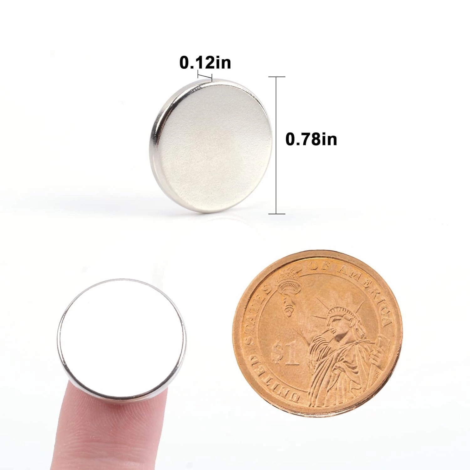 MIN CI 30 Pcs Super Strong Rare Earth Magnets Disc, 20 x 3 mm Decorative Round Fridge Neodymium Magnet s, Fun Small Refrigerator Magnet for Whiteboard, Cute Locker Magnets, for Crafts Dry Erase Board