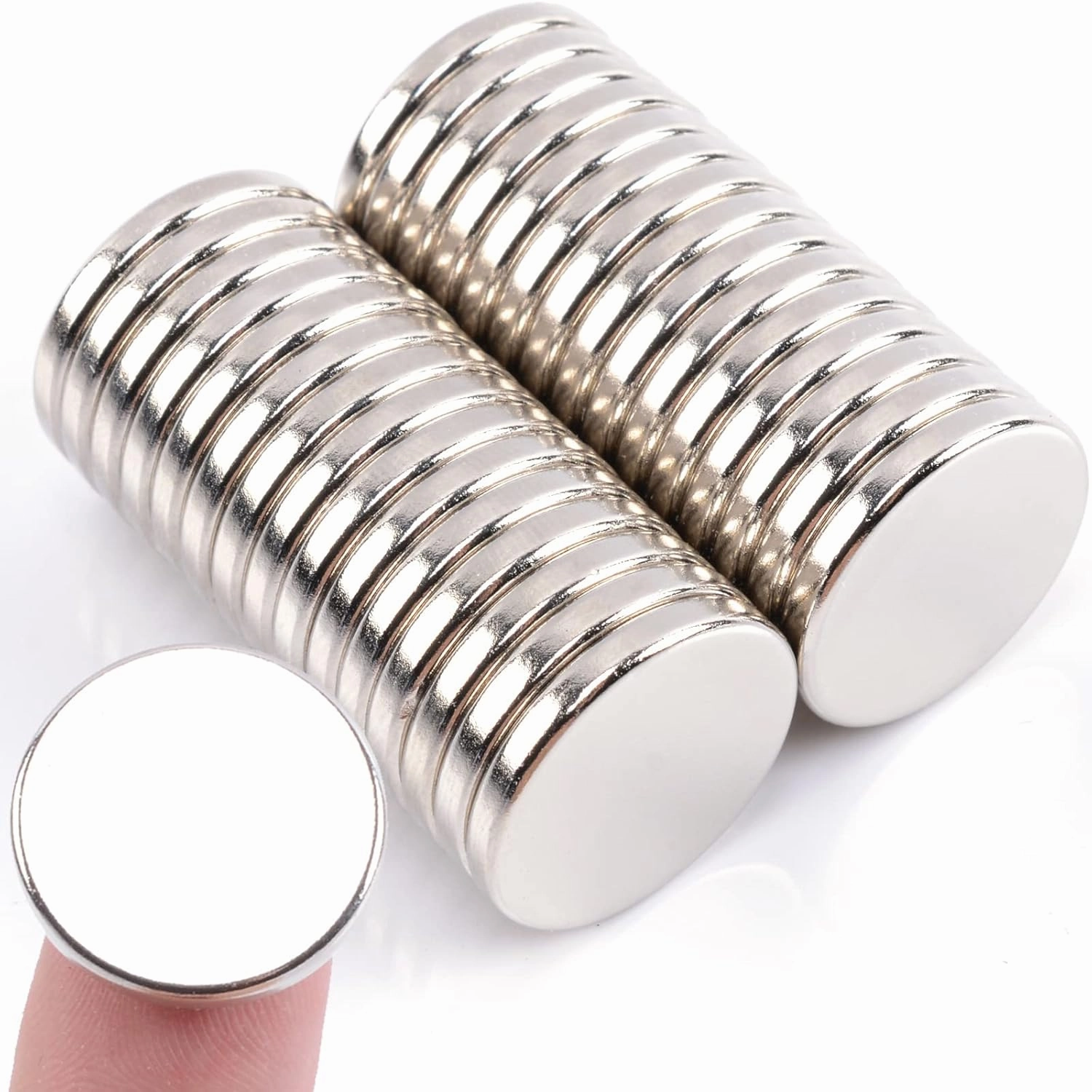 MIN CI 30 Pcs Super Strong Rare Earth Magnets Disc, 20 x 3 mm Decorative Round Fridge Neodymium Magnet s, Fun Small Refrigerator Magnet for Whiteboard, Cute Locker Magnets, for Crafts Dry Erase Board