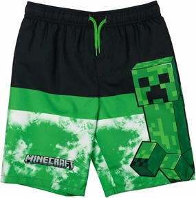 Minecraft UPF 50  Swim Trunks Bathing Suit Toddler to Big Kid Sizes (4T - 18-20)