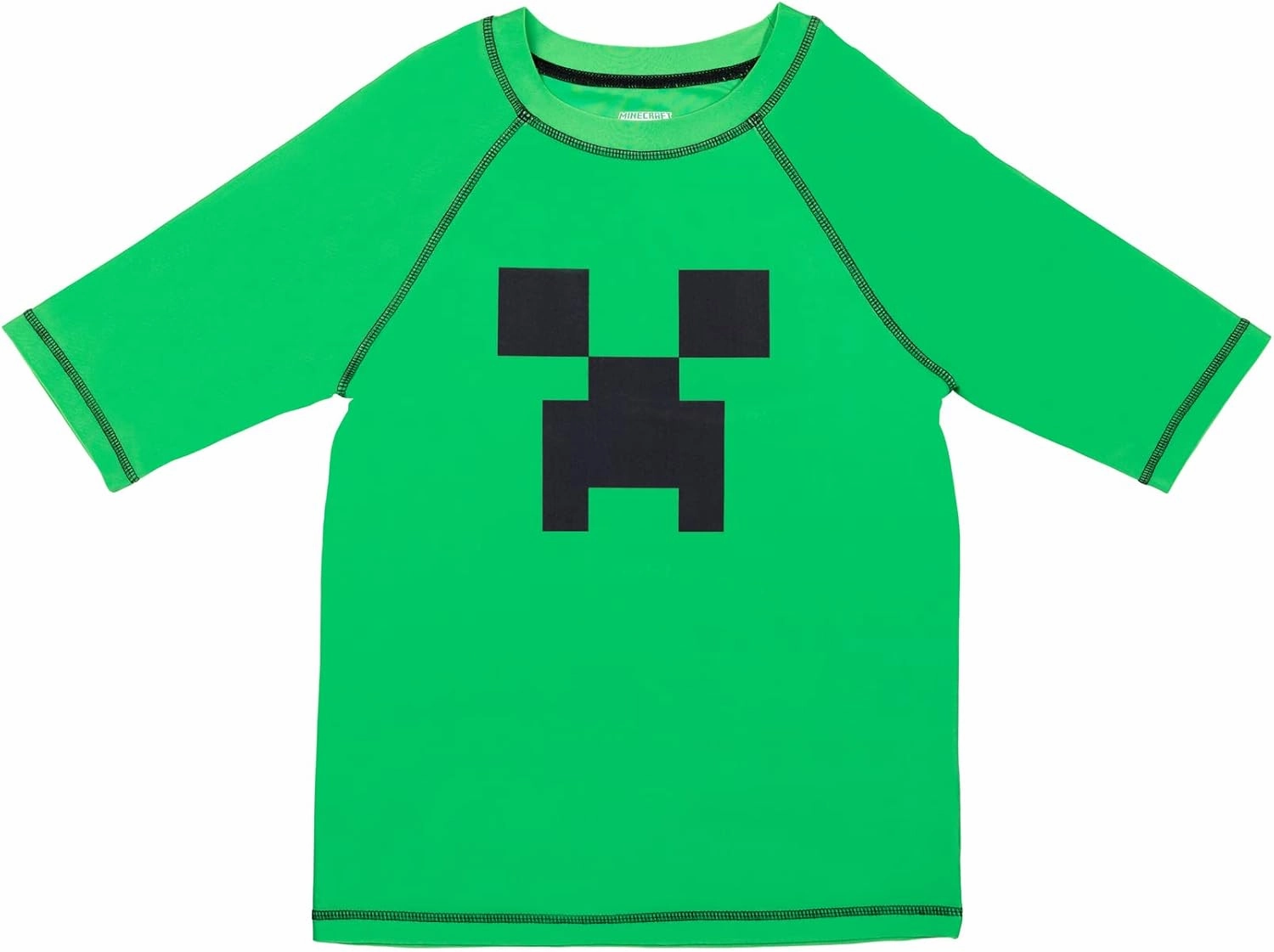 Minecraft Zombie Creeper Alex Steve Rash Guard and Swim Trunks Outfit Set Little Kid to Big Kid