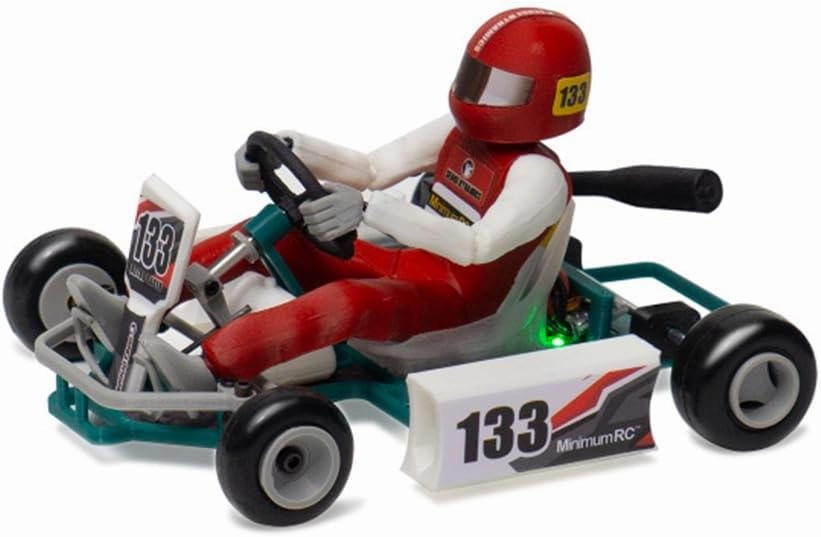 Mini RC Kart, 1/32 Scale 2.4G Retro Racer Car Model Without Remote Control and One Batteries, DIY RC Hobby Sports Car Toys Gifts for Adults