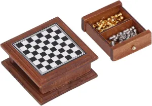 Miniature Chess Set, Mini Collection Dollhouse 1:12 Dollhouse International Chess Set Mini Chess with Chess Board Mini Chess Dollhouse Furniture Decoration for Home, Dollhouse Decor