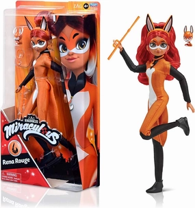 Miraculous Super Posable Rena Rouge Doll! 26cm Bandai Ladybug Fashion Doll with Kwami & Flute