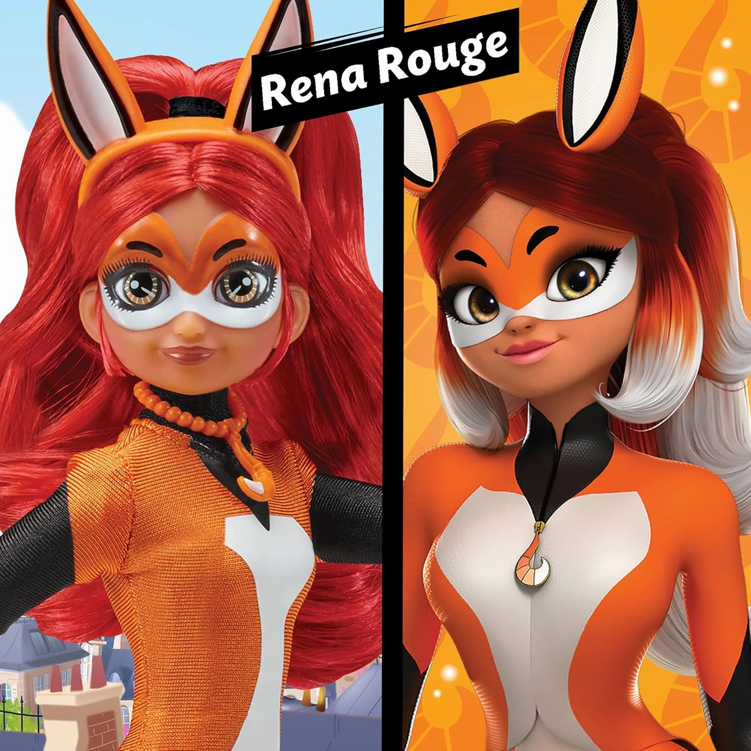 Miraculous Super Posable Rena Rouge Doll! 26cm Bandai Ladybug Fashion Doll with Kwami & Flute