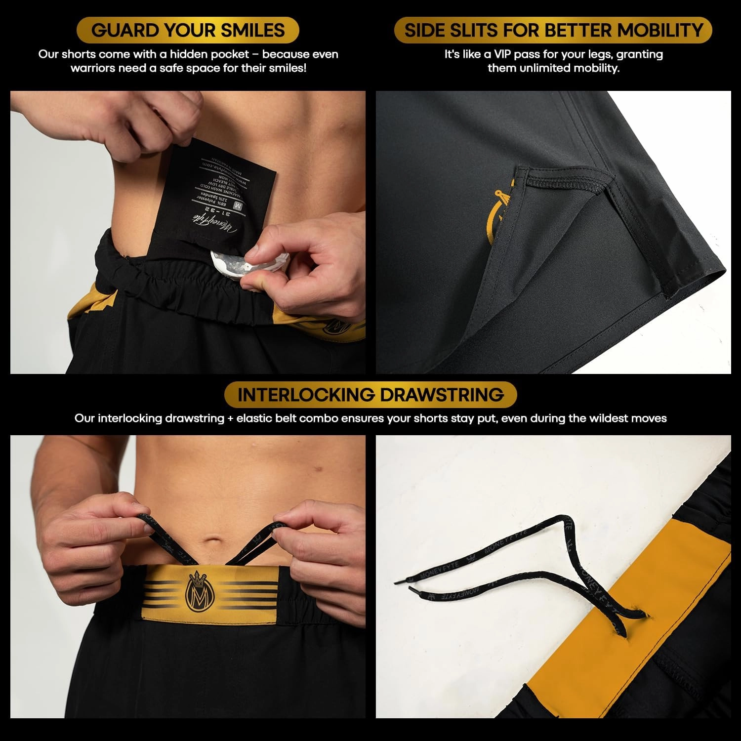 MMA Shorts & BJJ Shorts Men, UFC Grappling Fight Shorts for Boxing, Kickboxing, Muay Thai 7" Cross Training Workout