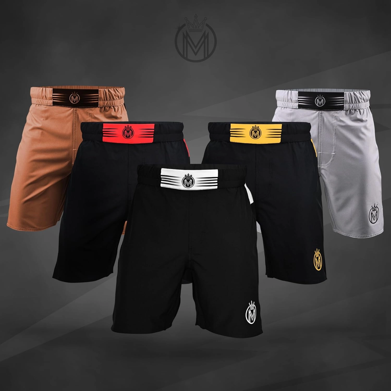 MMA Shorts & BJJ Shorts Men, UFC Grappling Fight Shorts for Boxing, Kickboxing, Muay Thai 7" Cross Training Workout