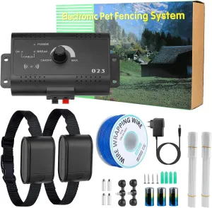 Moclever Wireless Dog Fence System – 1.2 Acre Electric Pet Containment System w/Waterproof Shock Collar, Underground 984FT Wire, Safe & Adjustable Boundary for Small, Medium & Large Dogs