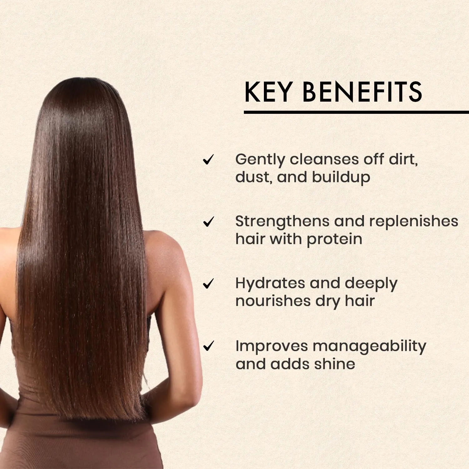 MOEHAIR Protein Infused Shampoo (12 Fl. Oz) And Leave-in Conditioner (12 Fl. Oz) | Repairs, Nourishes and Hydrates | Tames Frizz | Moisturizing Shampoo and Conditioner Set | Sulfate and Paraben-Free