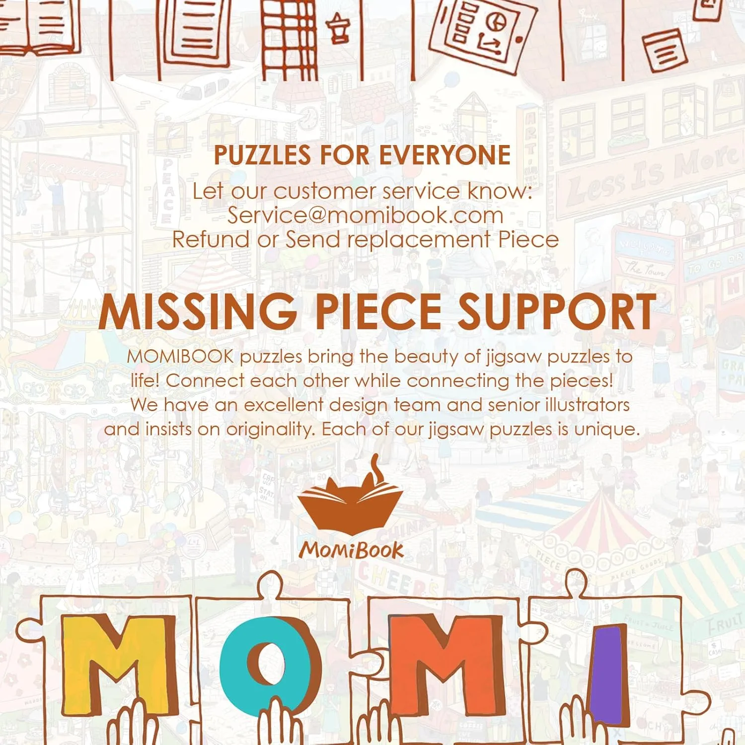 MOMIBOOK Puzzles for Adults 1000 Piece Jigsaw Puzzles of Vintage Village Town, Painting Image Difficult Challenging Hard Impossible Puzzle, Cute Funny Toys & Games Christmas Birthday Gifts