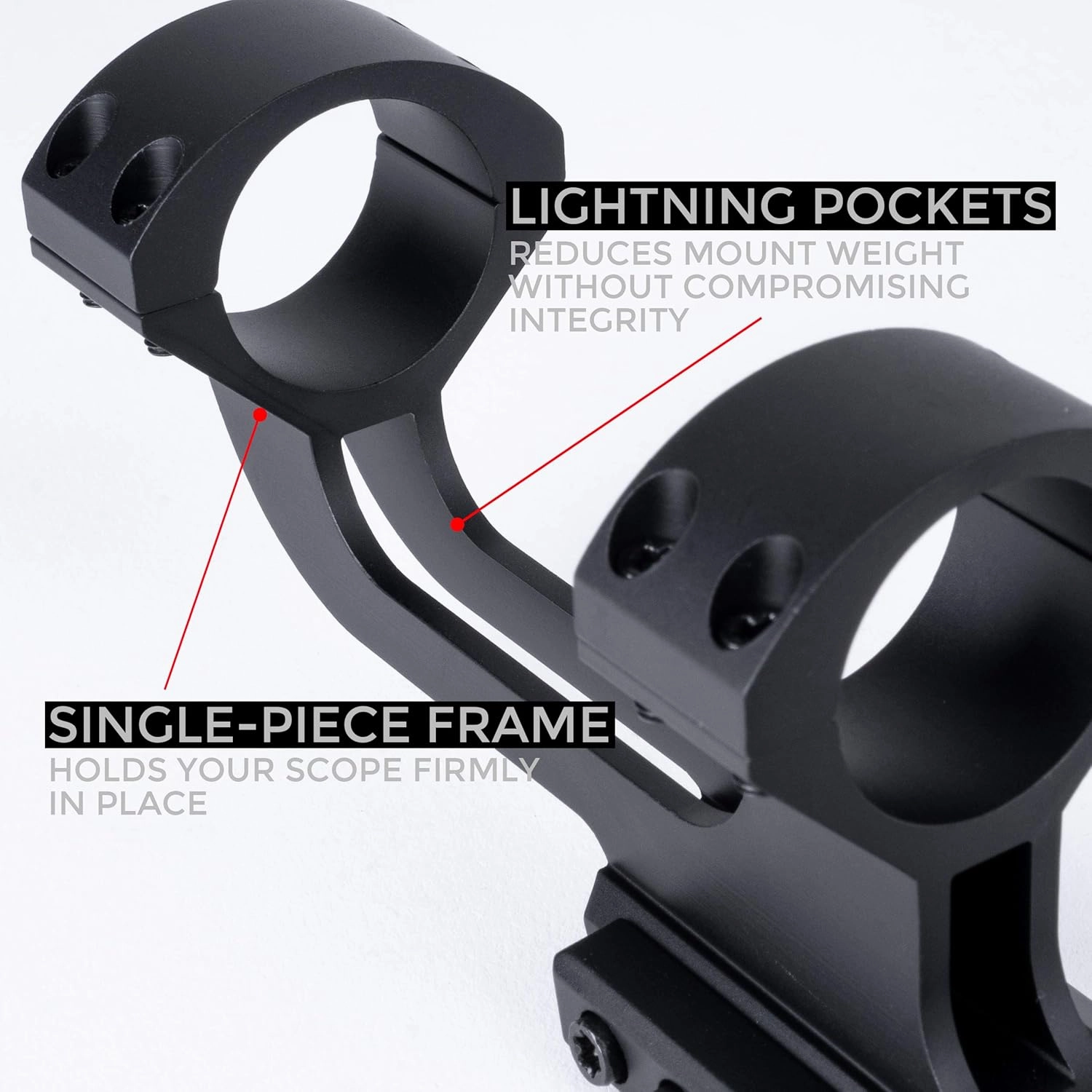 Monstrum H-Series V1 Ultralight Offset Picatinny Scope Mount