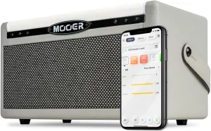 MOOER SD30i Practice Guitar Amp Portable Smart Amplifier, Bluetooth 30W Stereo Sound, 5Hrs Bettary Life, with 101 Effects, 80s Looper and 40 Drummer for Electric Guitar