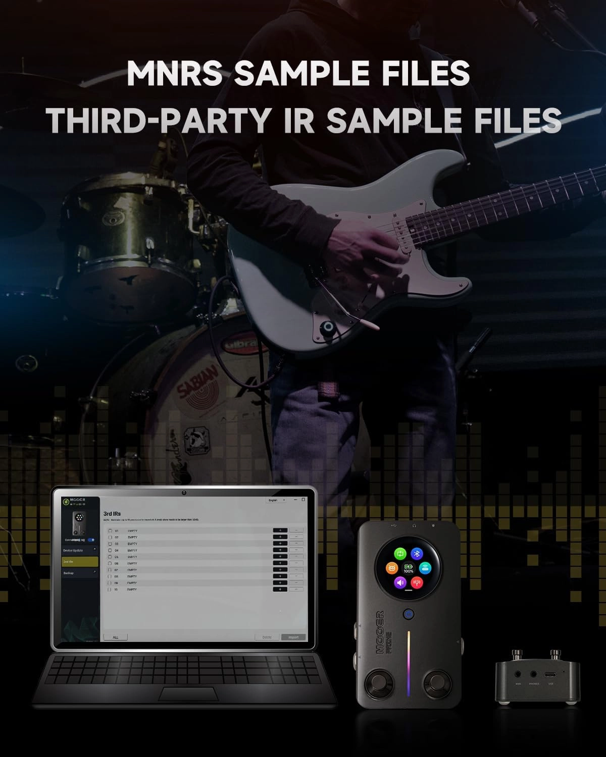 MOOER Prime M2 Multi Effects Processor, Stereo Bass Guitar Pedals with 194 Effect Models Loading MNRS and Third-party IR Sample Files Touch Screen for Performance Practice, Gray