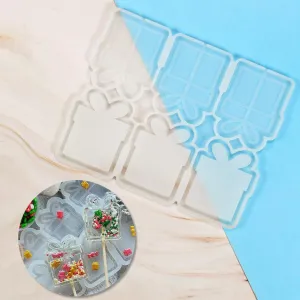 mostsom Christmas Bag Design Epoxy Lollipop Mold Diy Craft Chocolate Silicone Mould Cake Decorating Tools Kitchen Fondant 2pcs (O_ Christmas Gift Bag)