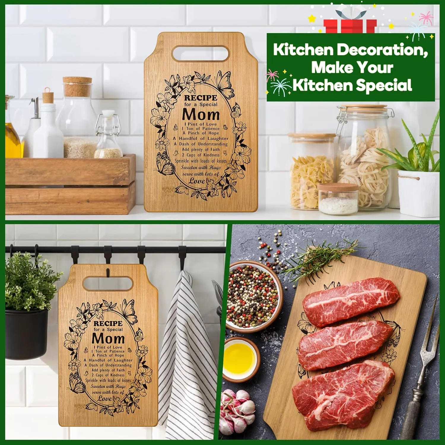 Mothers Day Gifts for Mom From Daughter Son,Mom Birthday Gifts for New Mother,Best Mom Ever Gifts,Unique Mom To Be Step Mom Bonus Mom Birthday Christmas Presents Ideas,Cool Mom Kitchen Cutting Board