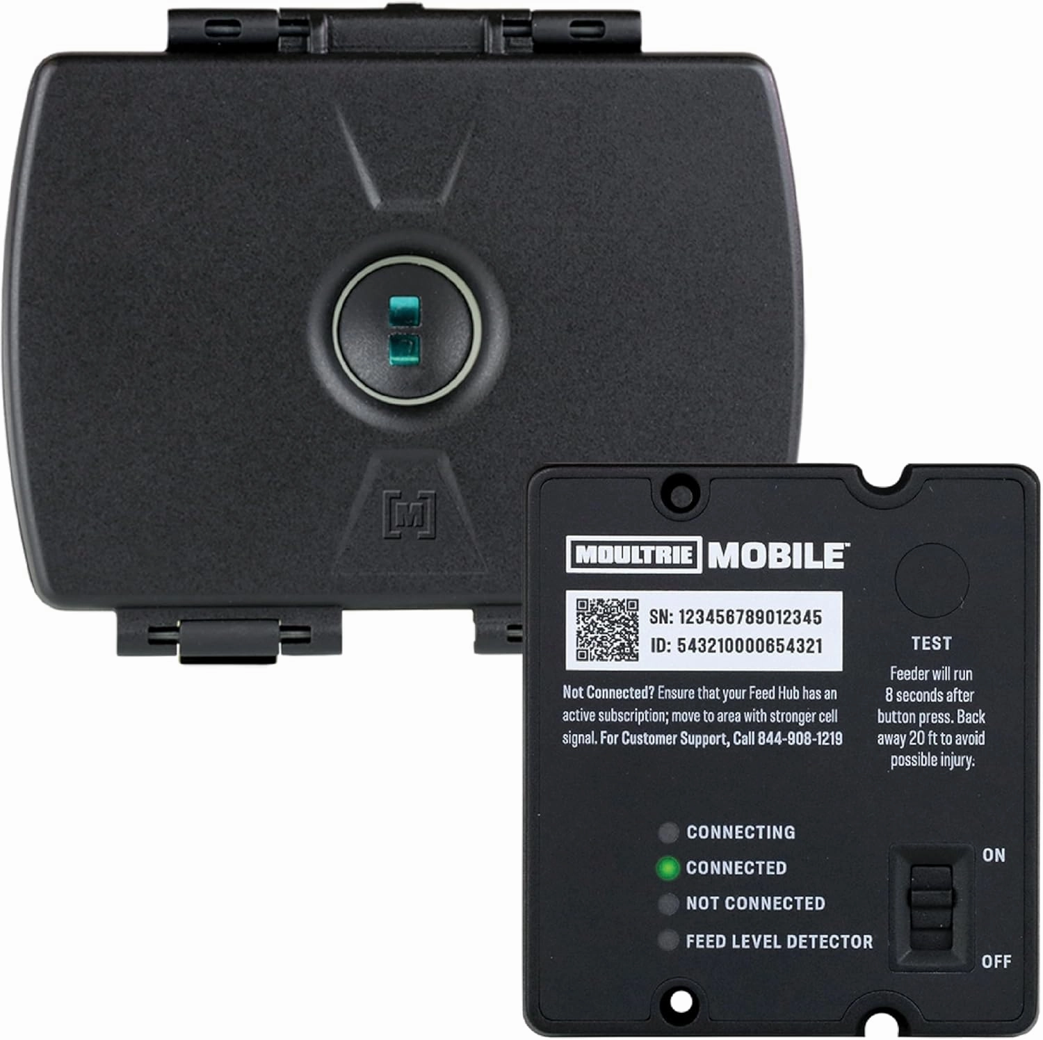Moultrie Feed Hub - Universal Cellular Timer Kit - Cellular Feeder Timer System with Feed Level Detector - Universal Fit for Most Spincast Wildlife Feeders