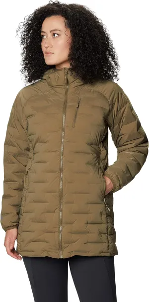 Mountain Hardwear Super/DS Hooded Women’s Insulated Parka for Hiking, Camping, and Everyday - Raw Clay - Medium