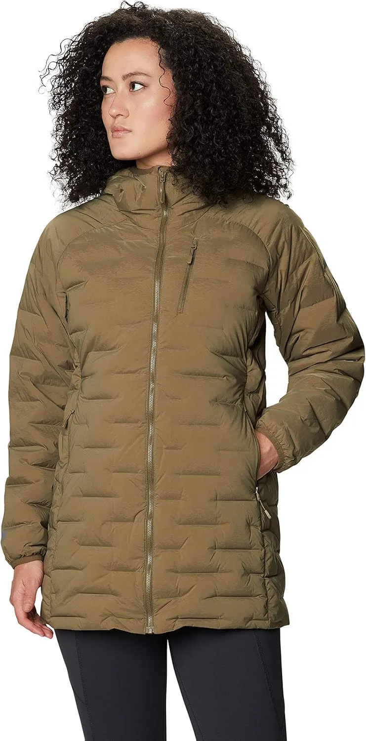 Mountain Hardwear Super/DS Hooded Women’s Insulated Parka for Hiking, Camping, and Everyday - Raw Clay - Medium
